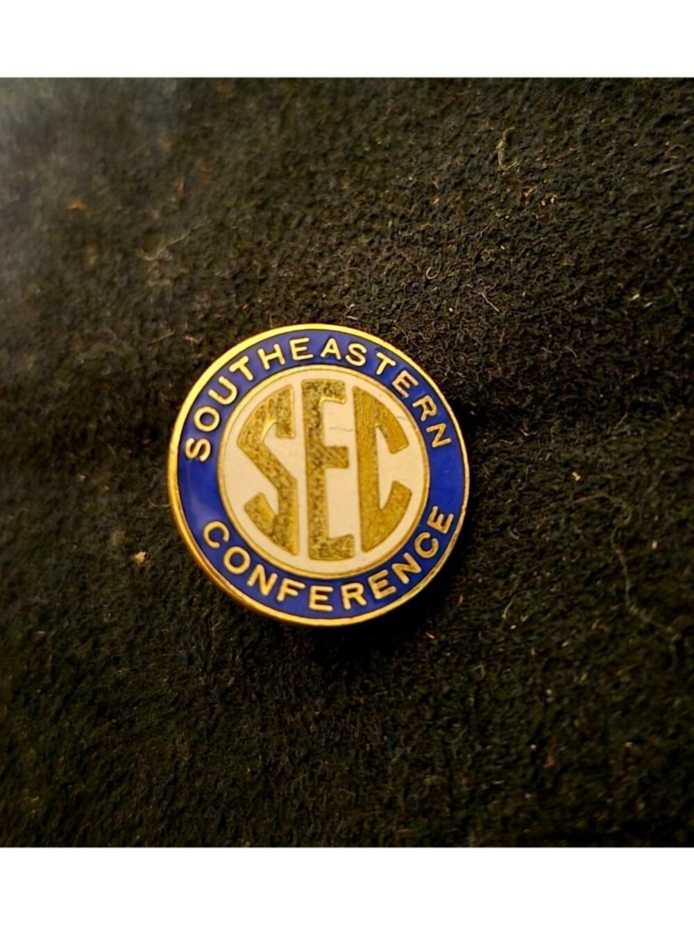 Vintage SEC Southeastern Conference Logo Enamel Lapel Tack Pin NCAA